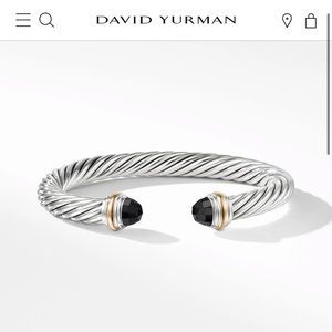 David Yurman Cable Classics Bracelet with Black Onyx & 14K Yellow Gold
